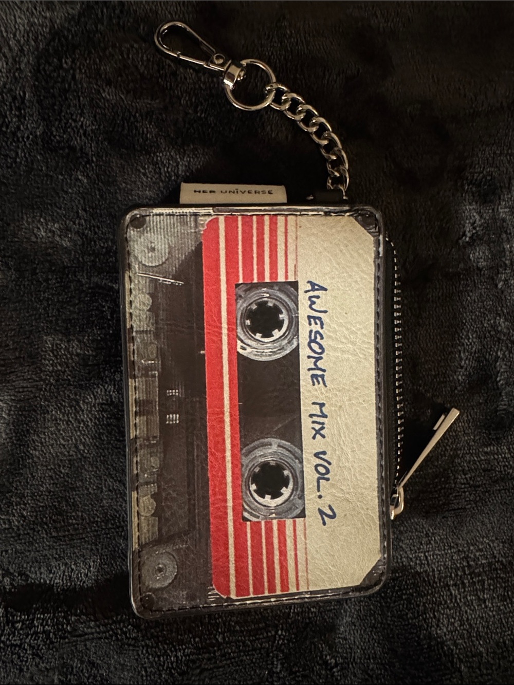 Her Universe Red, Black and White Cassette Keychain Wallet